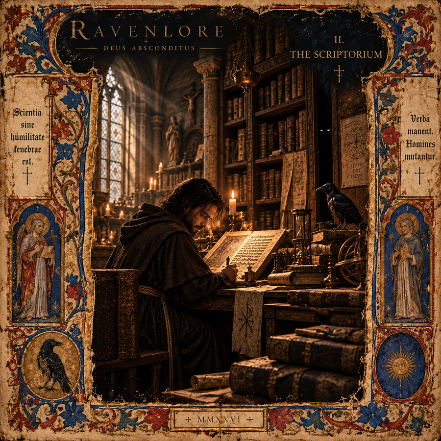 Illuminated manuscript artwork for The Scriptorium