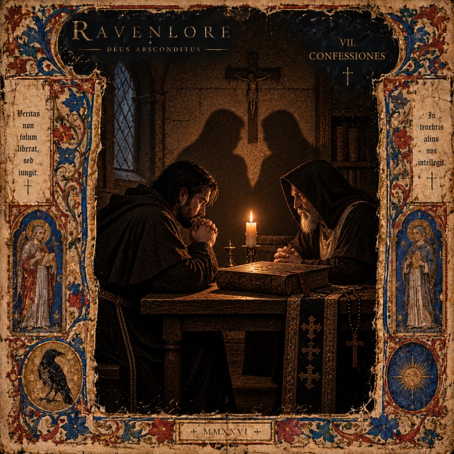 Illuminated manuscript artwork for Confessiones