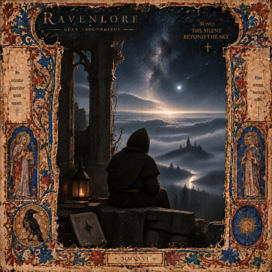 Illuminated manuscript artwork for The Silent Beyond the Sky